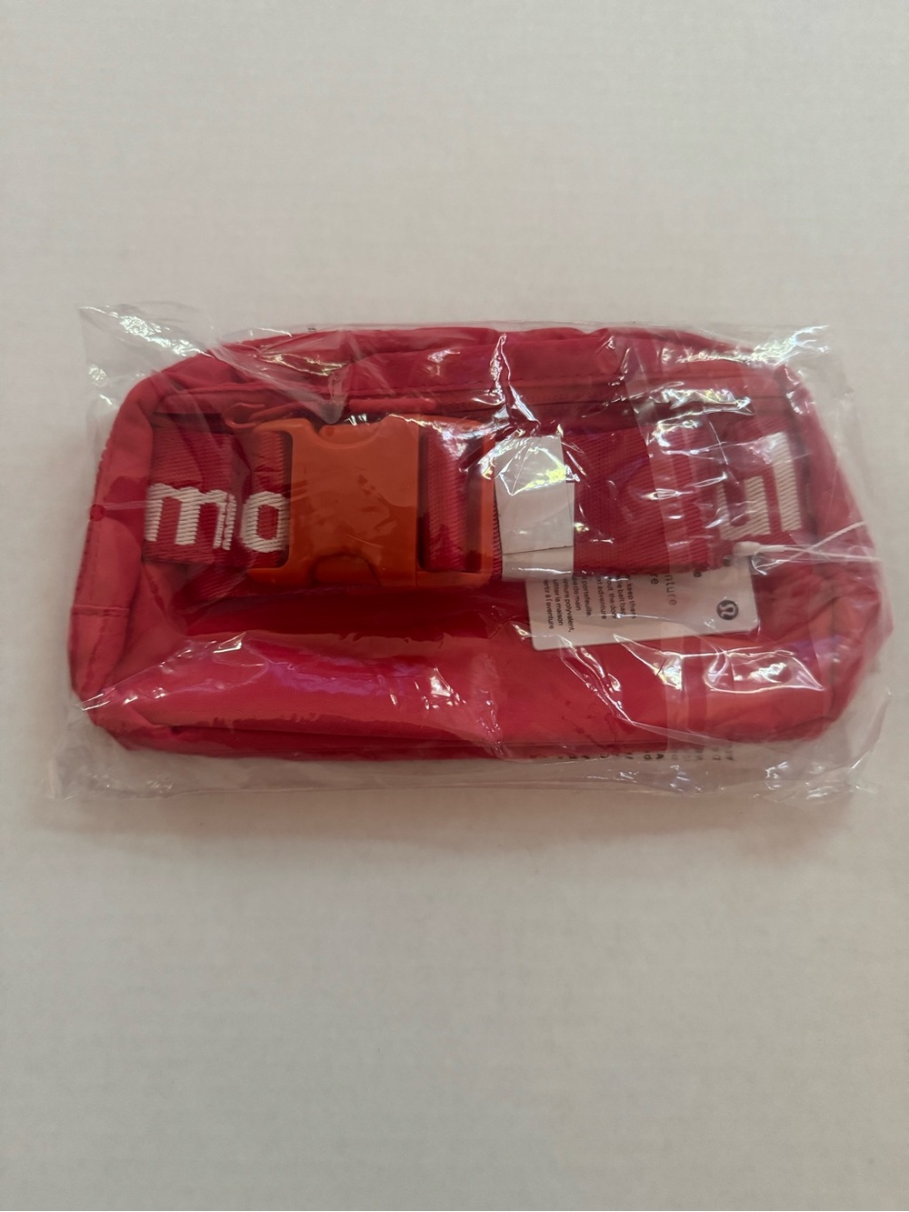 Lululemon Solar Orange With White Logo Strap 1l Beltbag